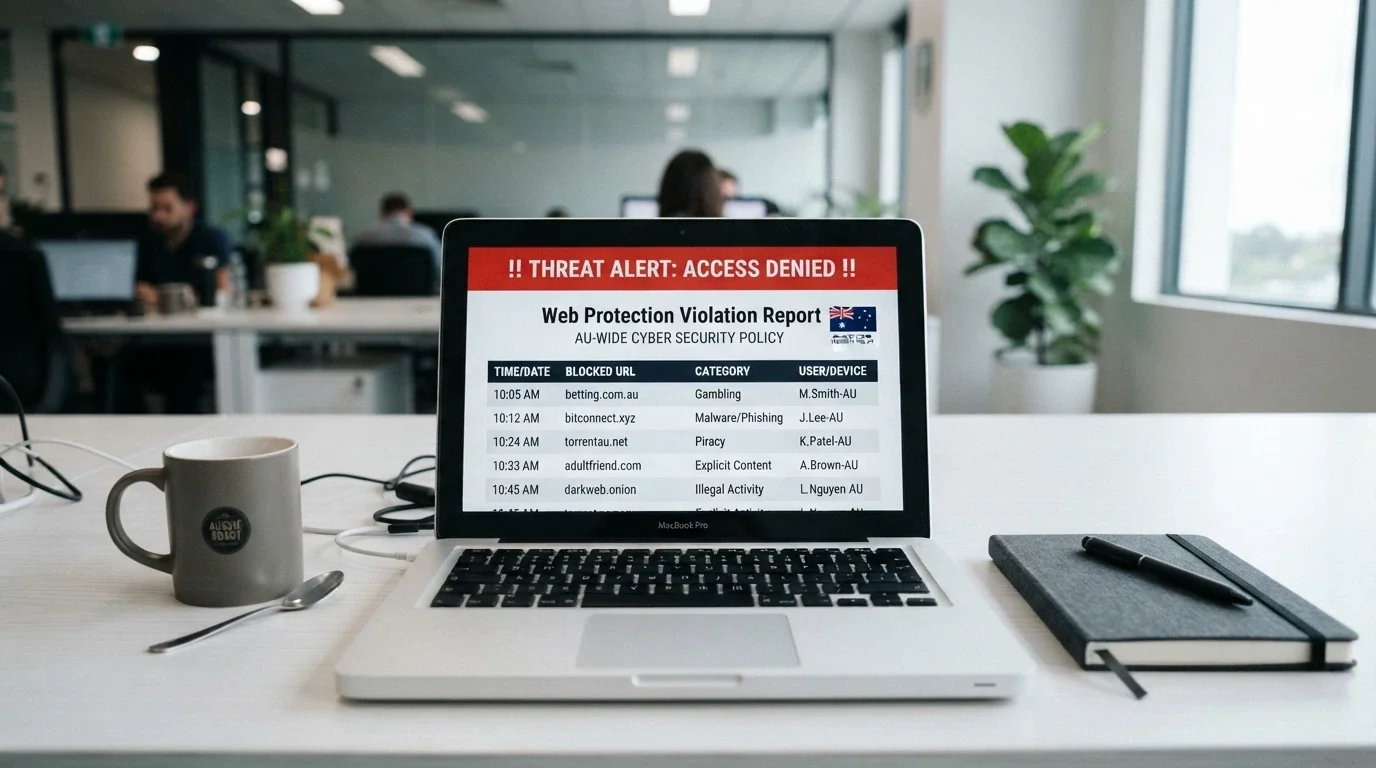 An ACMA webpage listing blocked illegal gambling websites with an enforcement notification banner
