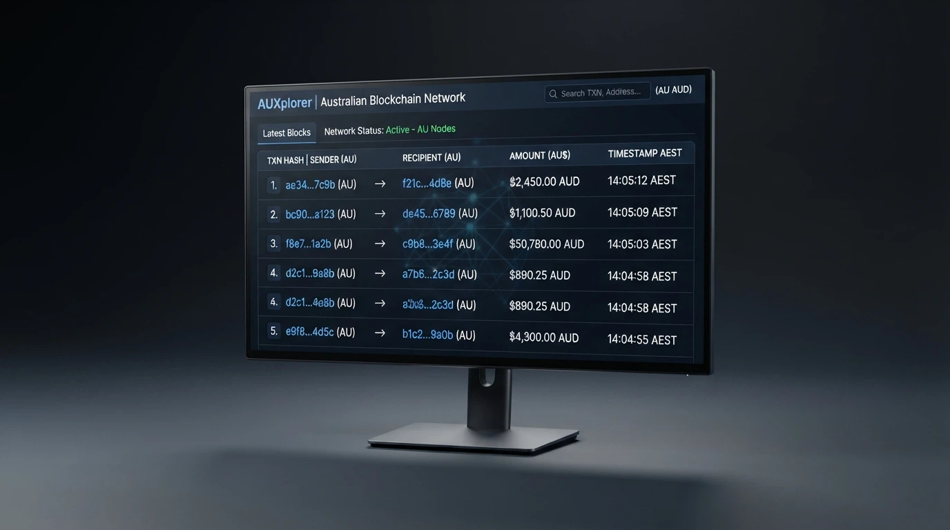 A blockchain explorer screen showing transaction records with wallet addresses highlighted